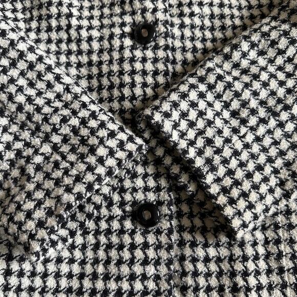 Vintage Women’s Pendleton Houndstooth Wool Tweed Blazer Jacket Black Size 10 - Picture 6 of 7